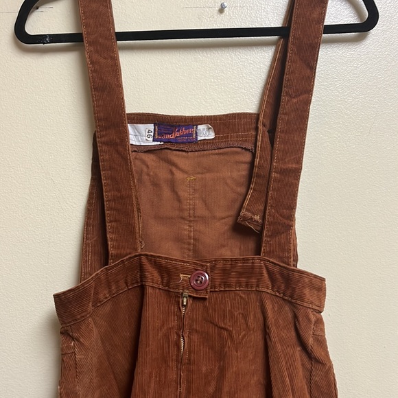 Landlubber Vintage Corduroy 70s Dress/ overall bibs - Picture 3 of 5